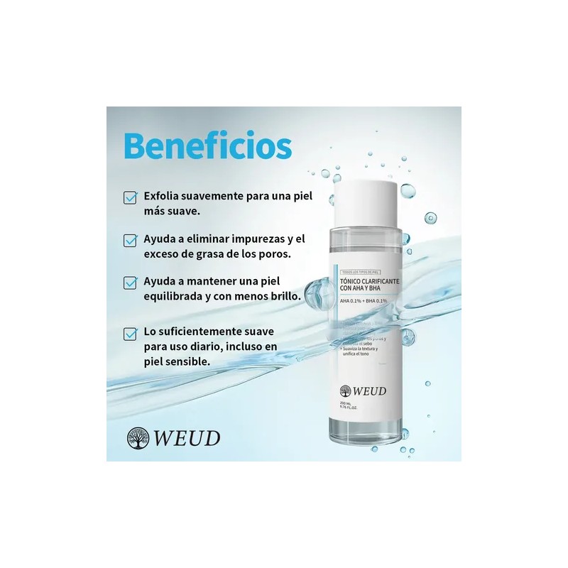 Tónico Exfoliante Aha Bha Niacinamida Seborregulador 200 Ml