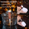4Pcs Ice Pick Set, Stainless Steel Ice Chipper with Wood