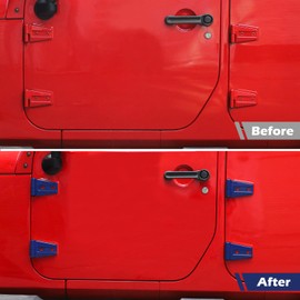 RT-TCZ for Jeep JK Door Hinge Covers Protector Trim Blue for Jeep Wrangler JK JKU 2007-2017 Blue Exterior Accessories 8pcs