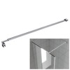 Polished Silver Stainless Steel Wall-to-Glass Bathroom Shower Support Bar Arm