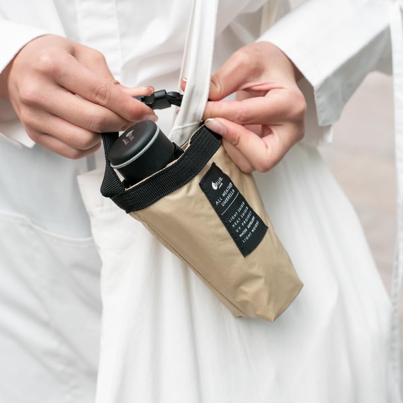 HUS. All Weather Carry Lightweight Folding Umbrella for Rain or
