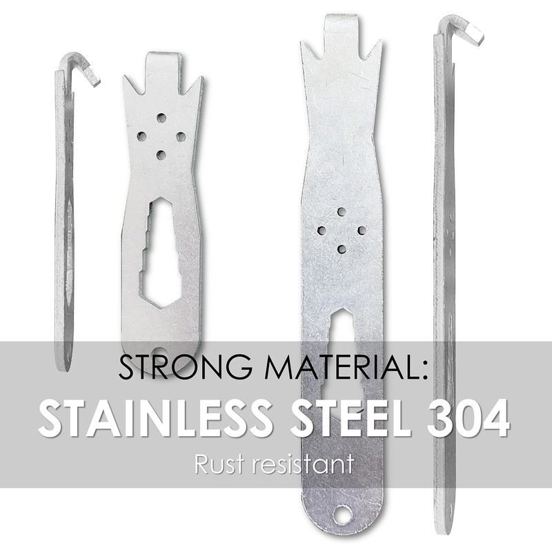 QMARK Fence Wire Twister Tool Set, T-Post Clip Tool, Stainless
