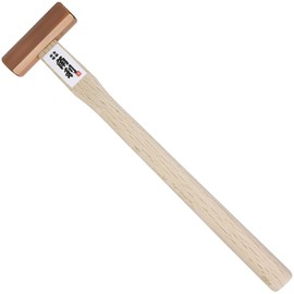 KAKURI Chisel Hammer GENNO 8 oz (225g) Japanese Woodworking Carpenter Hammer for Chisel, Plane, Nail, Heavy Duty Japanese Carbon Steel, Bronze Plated Octagonal Head, Wood Handle, Made in JAPAN