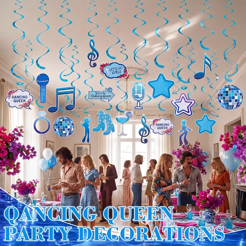Epakh 52 Pcs Dancing Queen Party Decorations Bachelorette Photo Booth