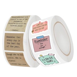 1000 Pcs Motivational Stickers for Adults,Teacher Reward Prizes Decals for Scrapbook, Planner, Journal, Water Bottle Inspirational Word Stickers in 2 Rolls Aesthetic Labels for DIY Laptop Books