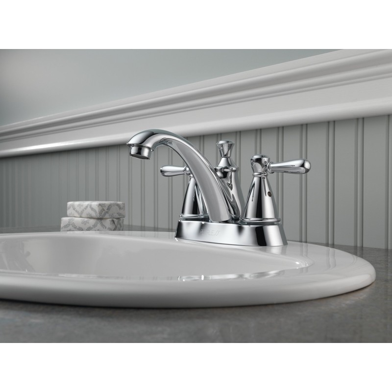 Delta Faucet P99674LF Apex Two Handle Centerset Bathroom Faucet, Chrome