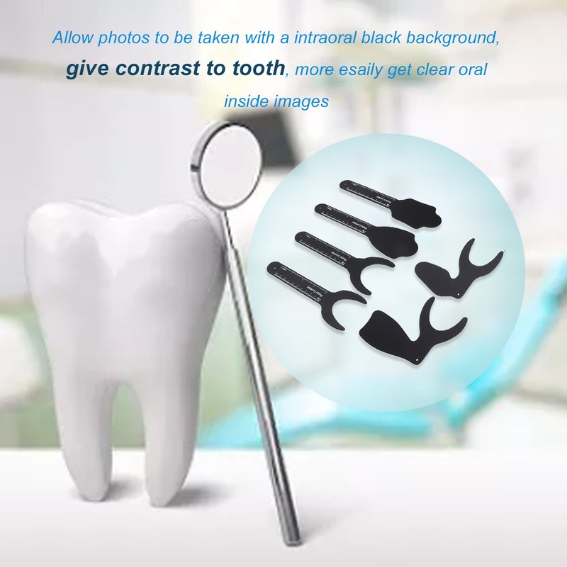 6pcs Intraoral Photographic Black Background Metal Dental Photo Backdrop Contrastor