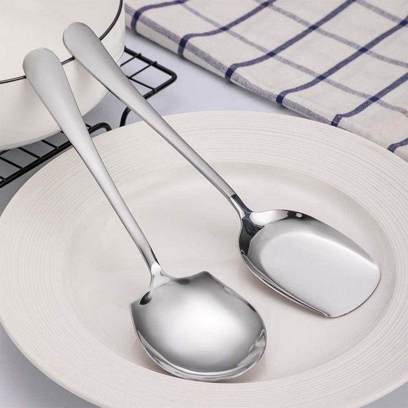 2 Pcs Large Serving Spoons Stainless Steel Large Buffet Serving
