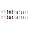 JUSTOTRY Pack of 24 Black Glue-On Nails, Short, Rose Gold