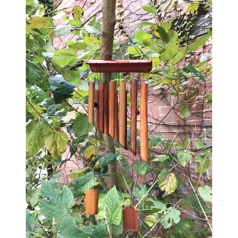 MAYMII Large 65cm (25") 12 Tubes Double Antique Nature Bamboo