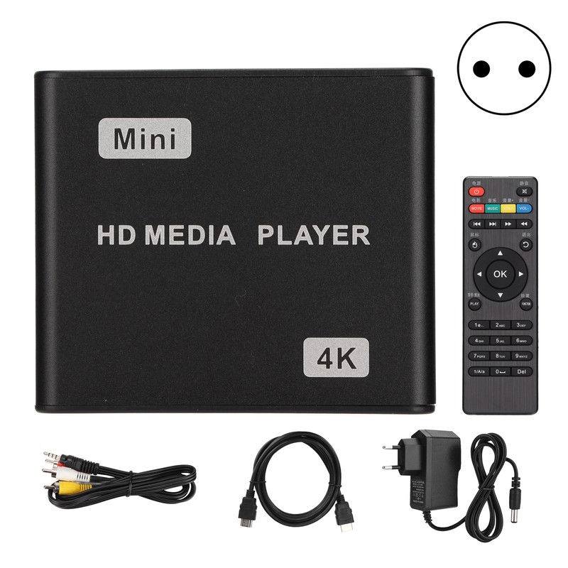 4K HD Media Player Mini Streaming Media Player with Remote