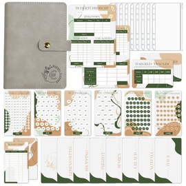 BIROYAL Budget Planner German | Budget Binder A6 Suede | Bug Planner German Starter Set with 6 Saving Challenge, 7 Budget Sheets, 8 Pockets, 7 Categories, 1 Budget Overview & Cash Tracker