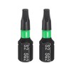 sourcing map 2pcs SQ2 Square Screwdriver Bit 1/4" Hex Shank