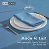 HOMESCAPES Blue Table Cloth, Plain Cotton Tablecloth, Large Rectangular, Handcrafted