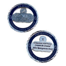 Challenge Coin Bazaar U.S. Air Force HQ AFSOC Command Fuels Manager Challenge Coin