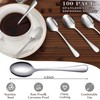 100 Pcs Coffee Spoon, Demitasse Espresso Spoons, Stainless Steel Tea