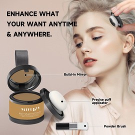 Mifeloy 2 Pack Root Touch Up Shadow Powder, Gray Hair Cover Up, Color Root Coverage Powder for Thinning Grey Hairline, Instantly Concealer Hair Loss Beard Line Eyebrow, #17 Dark Blonde