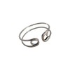 Izpack Safety Pin Cuff Bracelet for Women Sterling Silver Plated