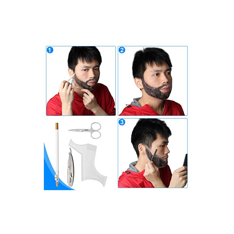 Ahier Herramientas de modelado de barba, 5 en 1, set
