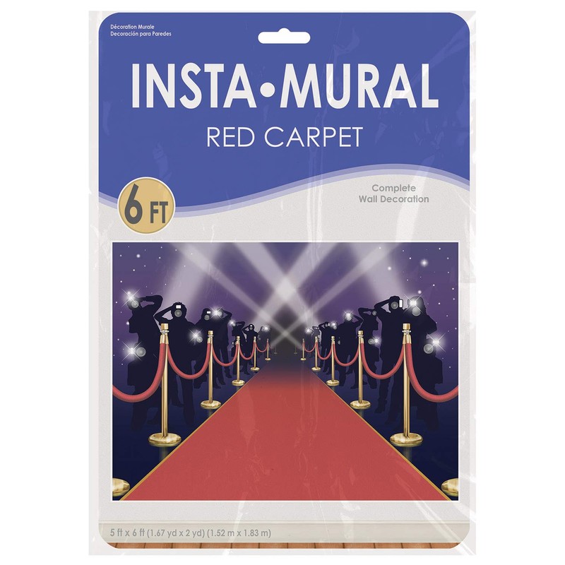 Red Carpet Insta-Mural Party Accessory (1 count) (1/Pkg)
