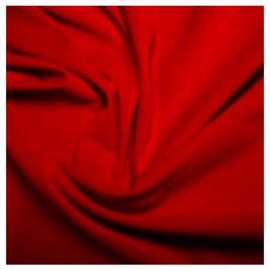 Red Cotton Velvet Fabric Non Stretch Soft 100% Cotton Material for Dressmaking, Costumes, Furnishing & Upholstery 45”- 112 cm Wide | Sold by The Metre