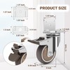Humagineer Side Mount Caster Wheels 3 Inch Set of 4