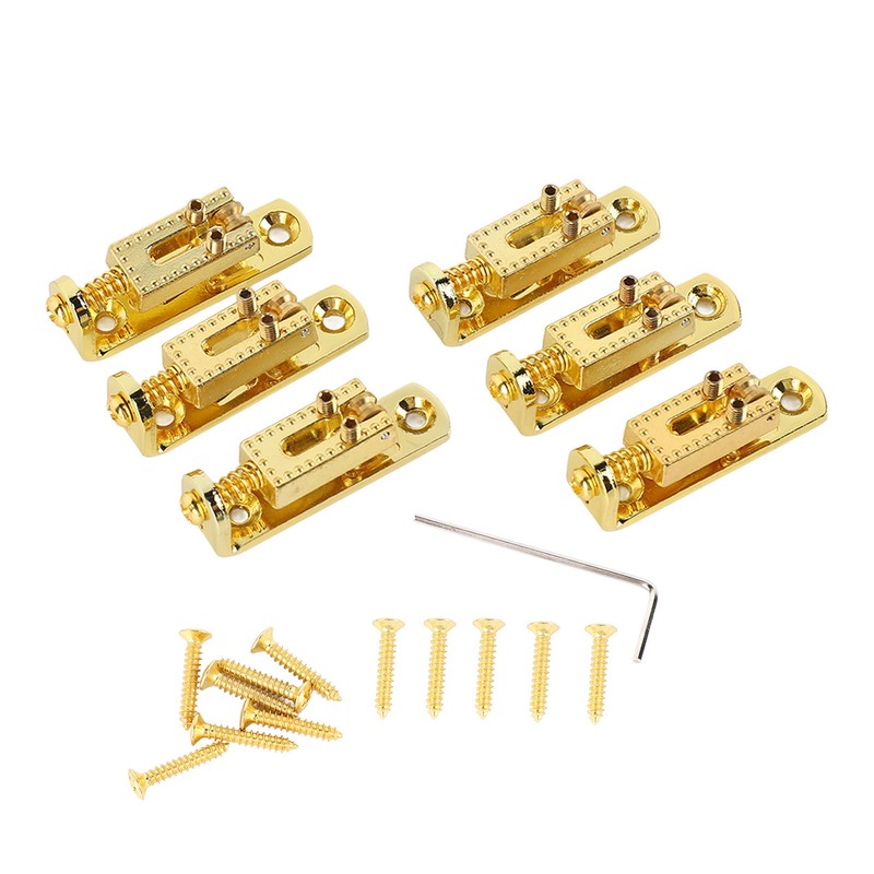 Electric Guitar Split Bridge Saddle Roller Ball String Plate Metal