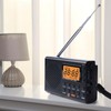 GOMETY Tragbares Radio AM/FM/SW Kofferradio, Netz & Batteriebetrieb LED-Display mit