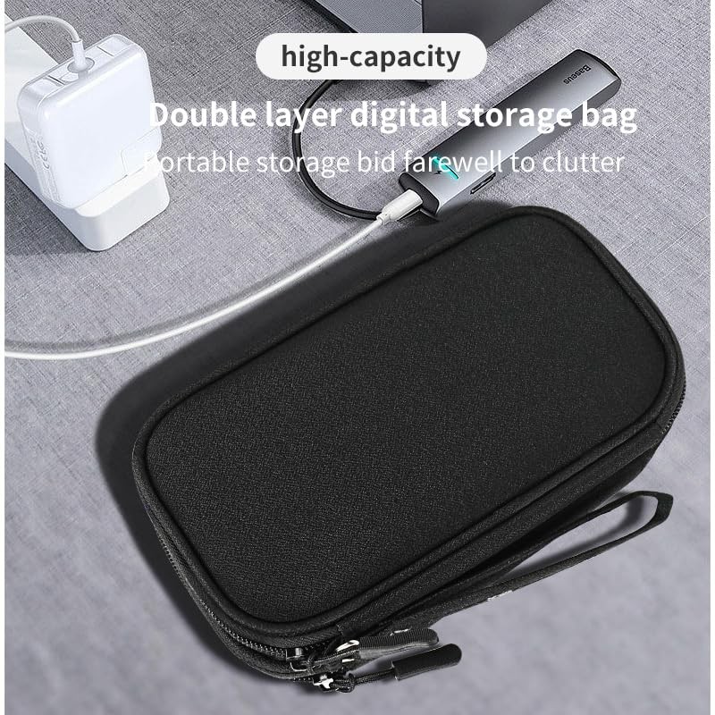 PAPOEEA Cable Bag Electronic Bag Organiser Universal Cable Organiser Bag,