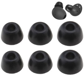 Zosylala Replacement Memory Foam Ear Tips for Galaxy Buds2 Pro - Earphones Comfort and Noise Isolation -3 Pairs Premium Replacement Foam Ear Tips (S/M/L, Black)