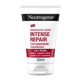 Neutrogena Intense Repair Cica Hand Cream (50 ml), Unscented Hand Cream for Very Dry Hands with 45% Glycerine & Centella Asiatica, Nourishing Moisturising Cream for Extremely Dry, Itchy Hands