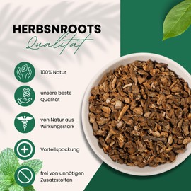 Klettenwurzel geschnitten 500g • "Gicht" Kräuter-Tee • Klettenwurzeltee • 100% Natur • Erste Wahl • hoher Wirkstoffanteil • ähnlich Schwedenkräuter • HerbsnRoots