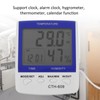 CTH‑609 Digital Thermometer Hygrometer Wall Mounted Temperature Humidity Meter for