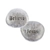Sterling Gifts Believe Jesus Pocket Stones Thick Pewter Soothing Worry