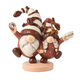 Bechivie Coffee Gnomes Figurines Coffee Bar Station Decor, 5.2" Resin Gnomes Decorations for Home, Cute Small Indoor Accessories Tiered Tray Kitchen Table Desk Shelf Summer Gifts