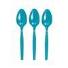 Fun Express - Turquoise Plastic Spoons (50pc) - Party Supplies