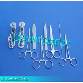 ODM Circumcision Set c/w"2 Gomco" style clamp 1.5cm+1.45cm, s/s & 6 s/s inst DS-836
