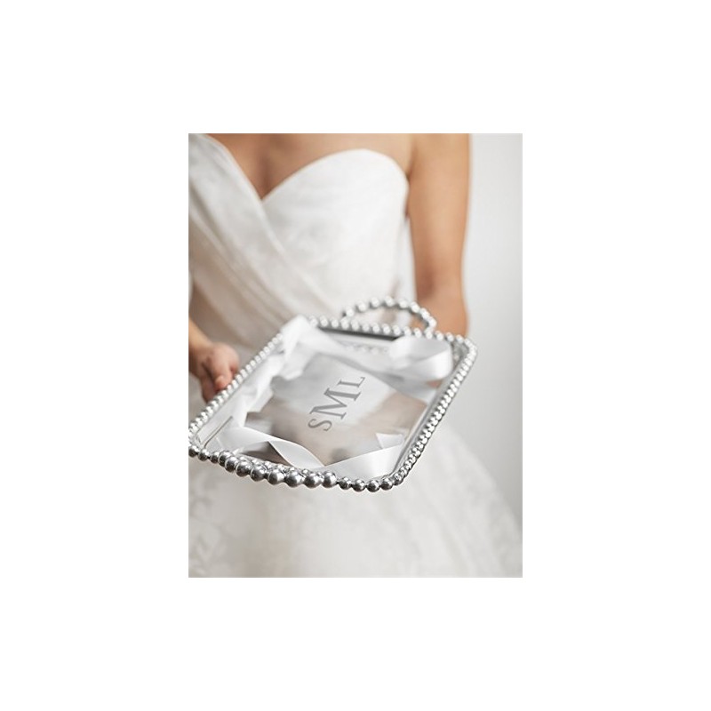 Mariposa Pearled Service Tray, Medium