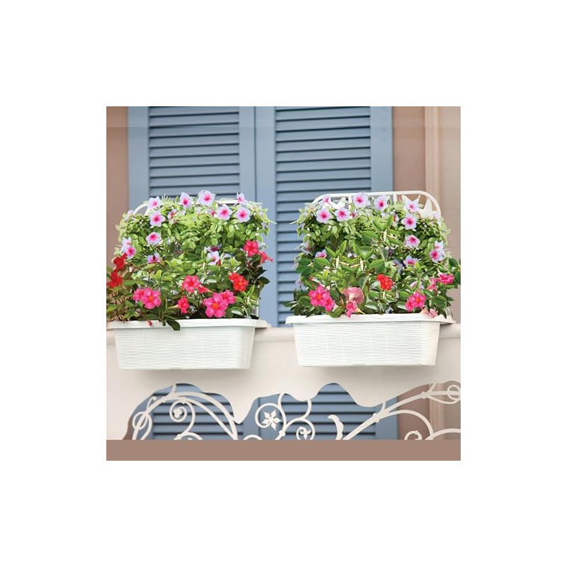 24" Privacy Planters (S/2) - White
