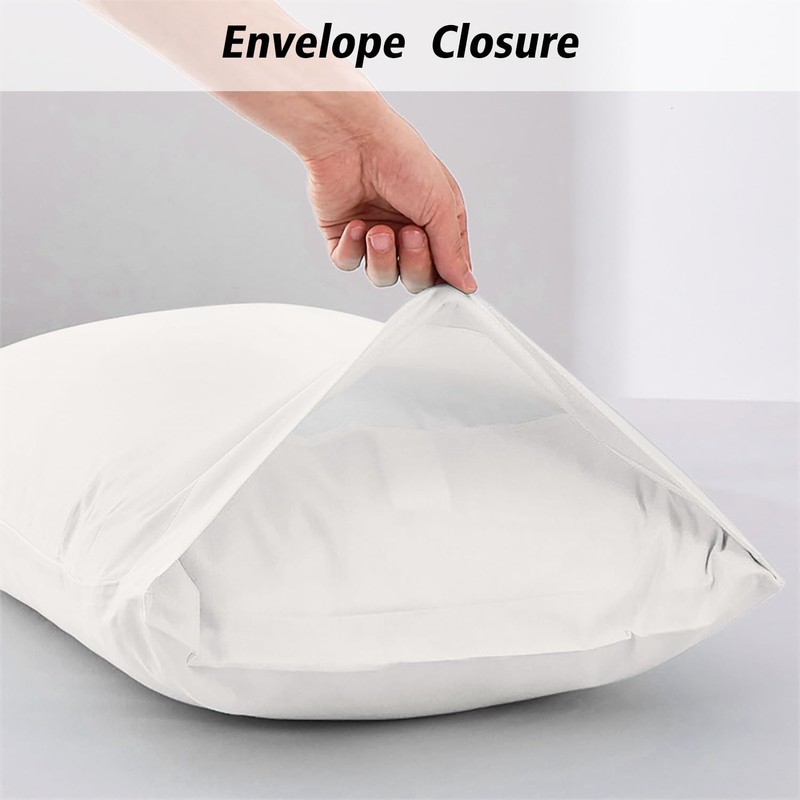 Lirex 2 Pack Pillow Cases, 100% Cotton Breathable Pillowcases, 20"X