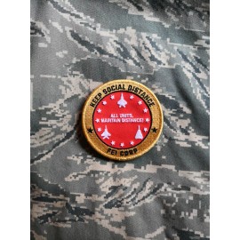 Unbranded Social Distance aviation Combat Ace Air Force military morale hook + loop patch