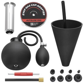AutoLine Pro Automotive EVAP Smoke Machine Premium Accessories(5) - Universal Gas Cap Adapter | Plugs Kit(8) | EVAP Service Port Adapter | Bladder Adapter | Cone Adapter for Smoke Machine Leak Detector