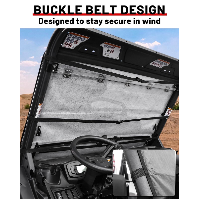StarknightMT UTV Windshield Snow Cover Compatible with Can-Am Defender 2016-2025