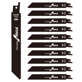10PCS Bi-Metal Reciprocating Saw Blades for Metal Cutting, 150mm 14TPI Sabre Saw Blades for Metal Pipe, Fast-Cut Metals Saw Blade, Universal for Bosch, Makita, Dewalt, Ryobi, Black & Decker Recip Saws