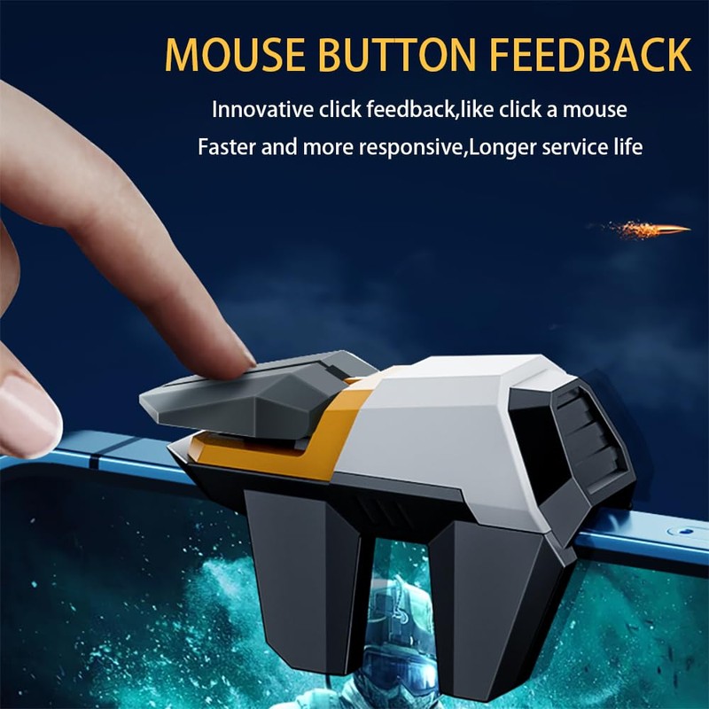 GOFOYO Mobile Game Controller Trigger,6 Finger Game Trigger Gamepad Large