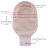 OUCHAN 1-Piece Ostomy Bags Colostomy Pouch with Hook and Loop