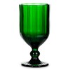 Abbott Collection Green Panel Wine Goblet - Glass 6.5"H (12oz)