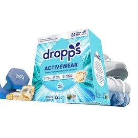 Dropps Activewear Laundry Detergent Pods | Crisp Breeze Scent - Size: Count / 128 Loads