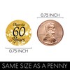 Black and Gold 60th Birthday Party Favor Stickers - 180