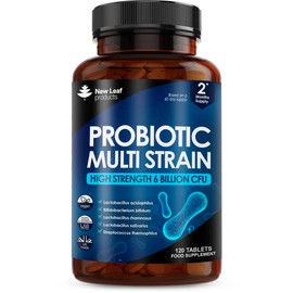 Probiotics for Daily Gut Health - Multi Strain Probiotic Supplements - Acidophilus Tablets High Strength - Digestive & Gut Health Supplements Lactobacillus - Vegan, GMO-Free, Gluten-Free, UK Made